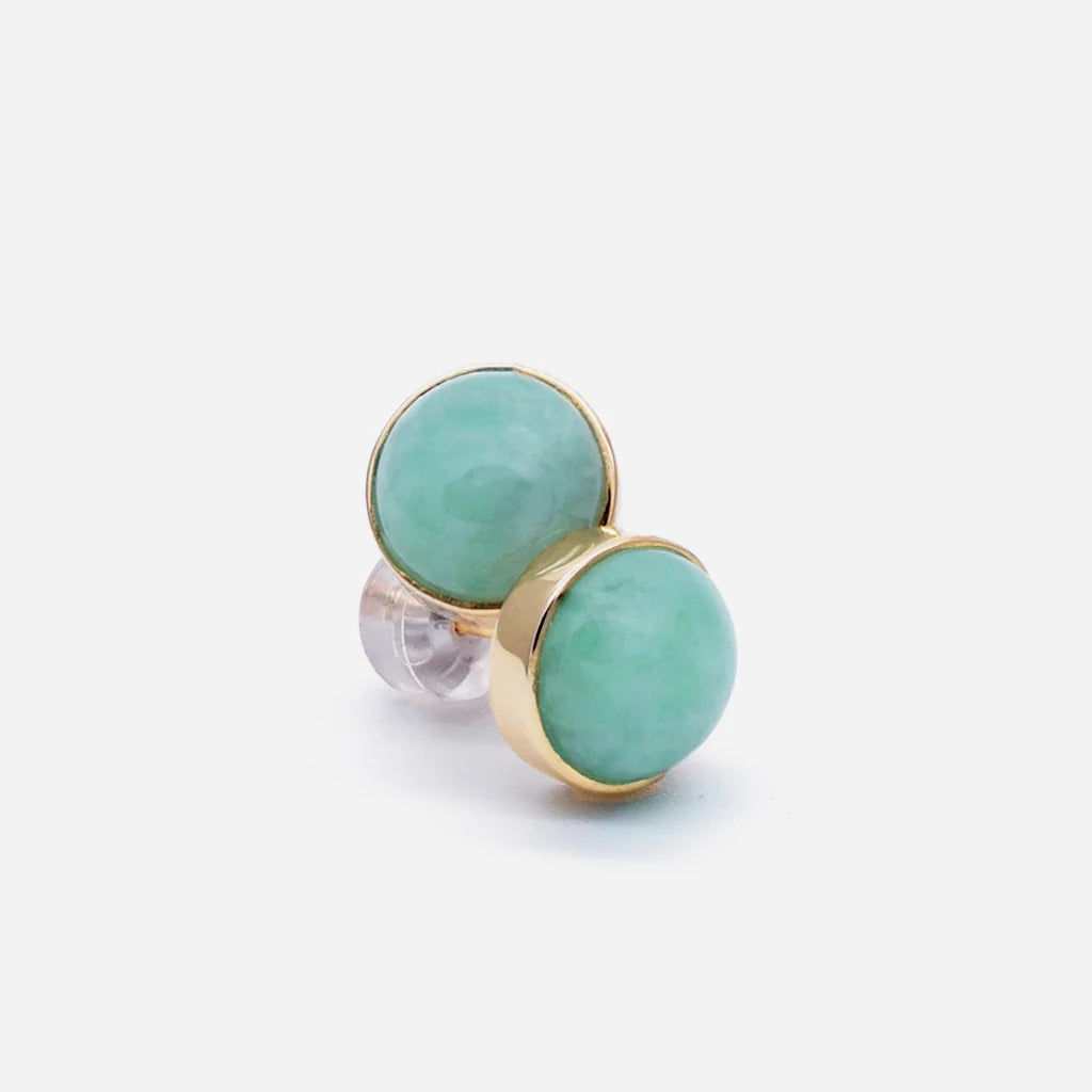 Apple Green Jade Earrings