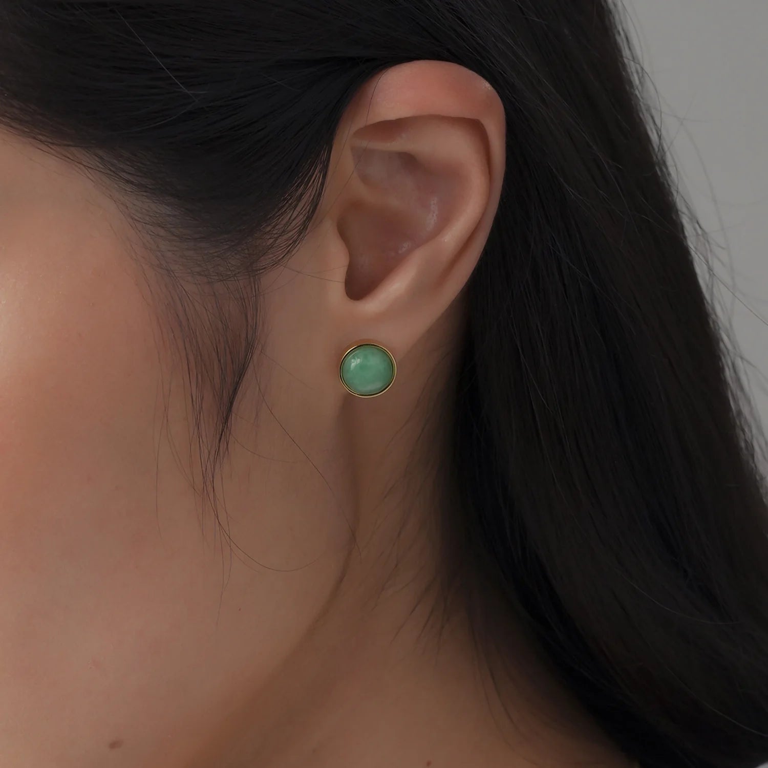 Apple Green Jade Earrings