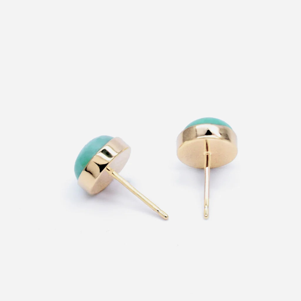 Apple Green Jade Earrings