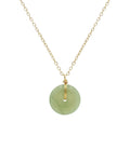Coin Green Jade Hollow Necklace