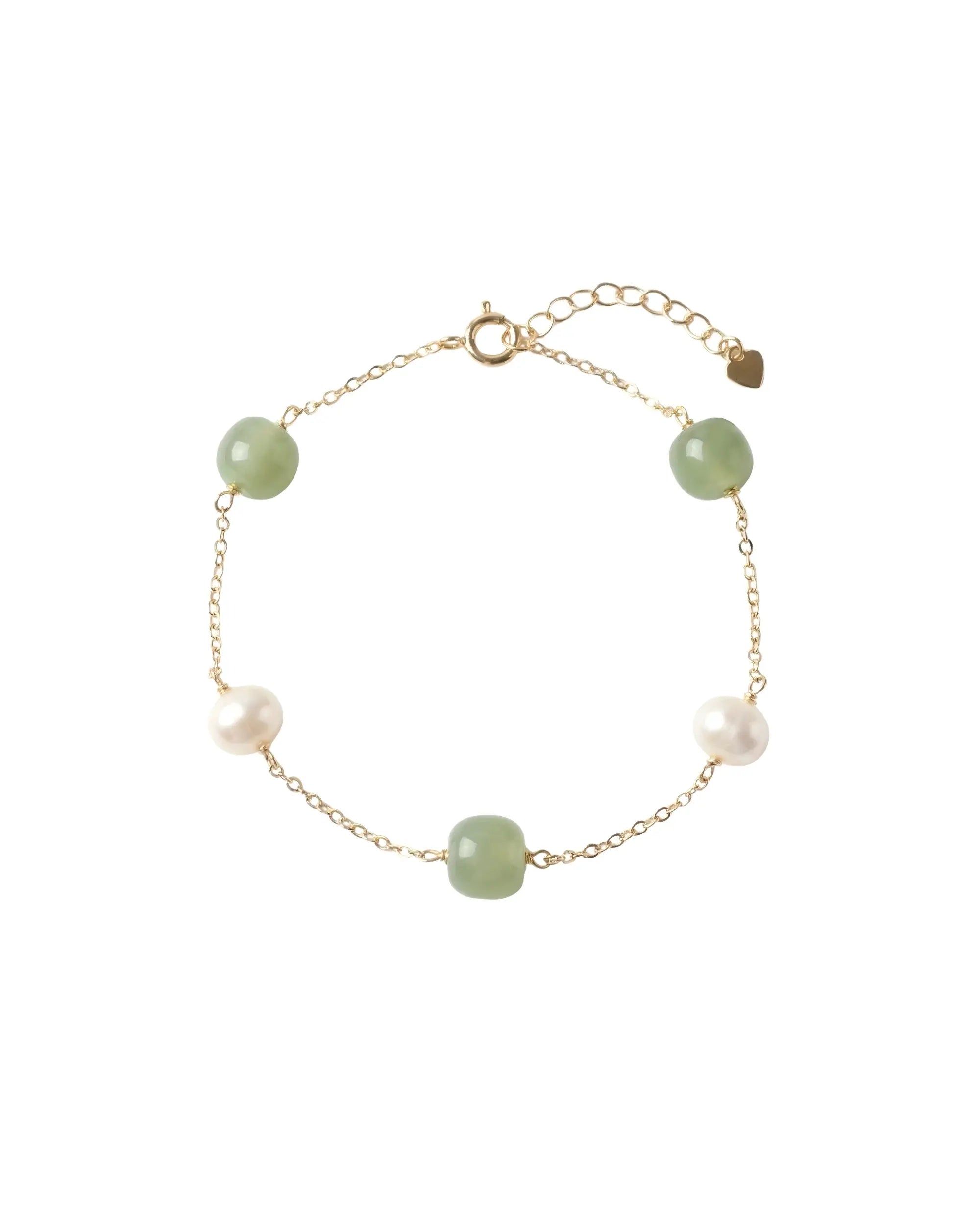 Jade Pearl Chain Bracelet