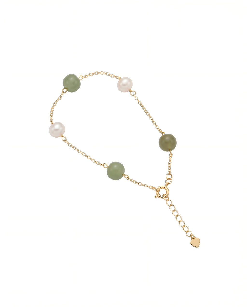 Jade Pearl Chain Bracelet