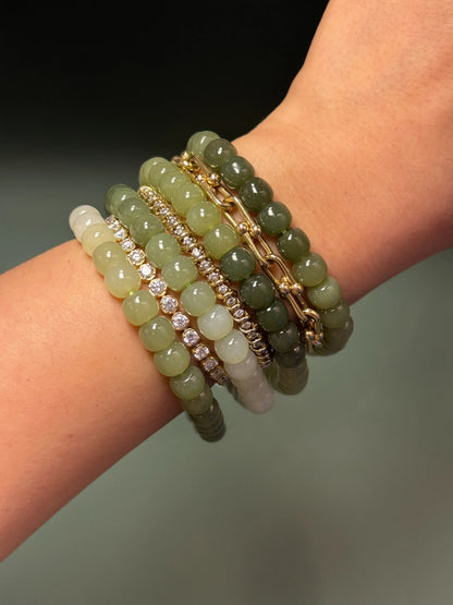 Ombre Beaded Jade Bracelet
