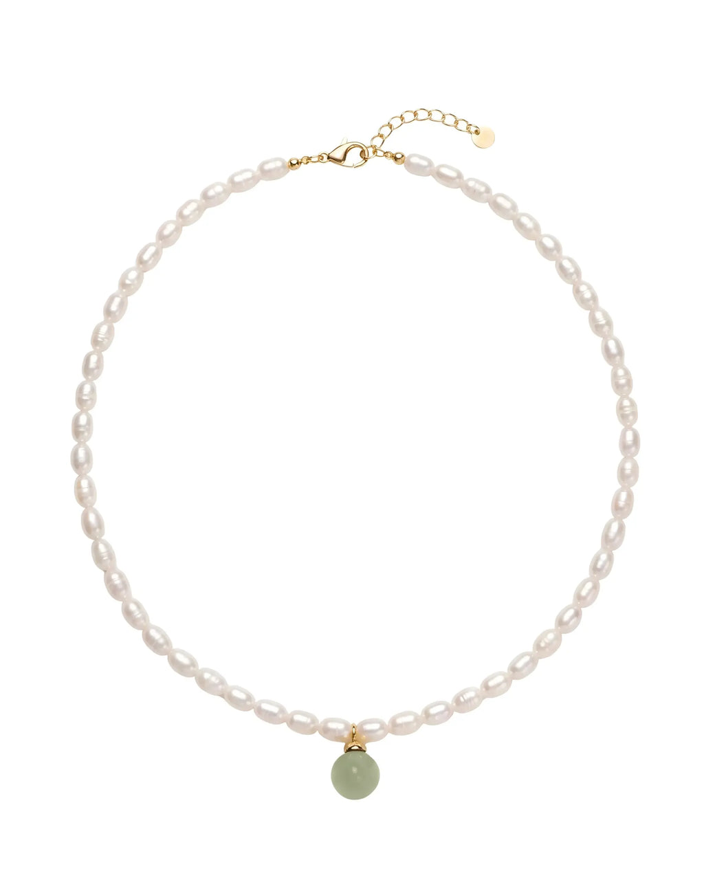 Pearl and Green Jade Choker