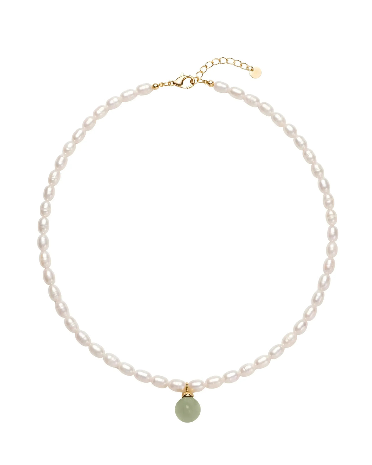 Pearl and Green Jade Choker