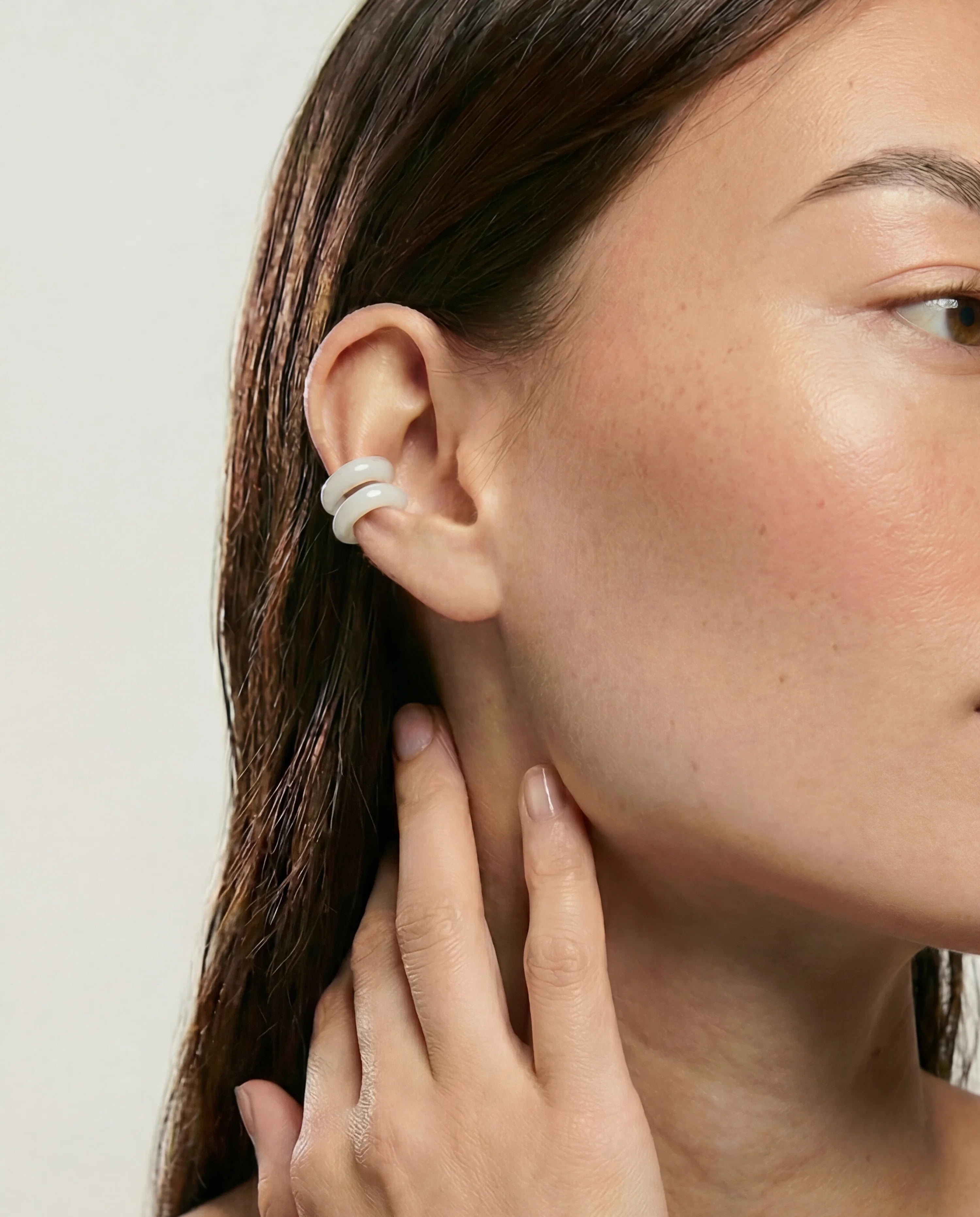 Single Gemstone Cuff Earring