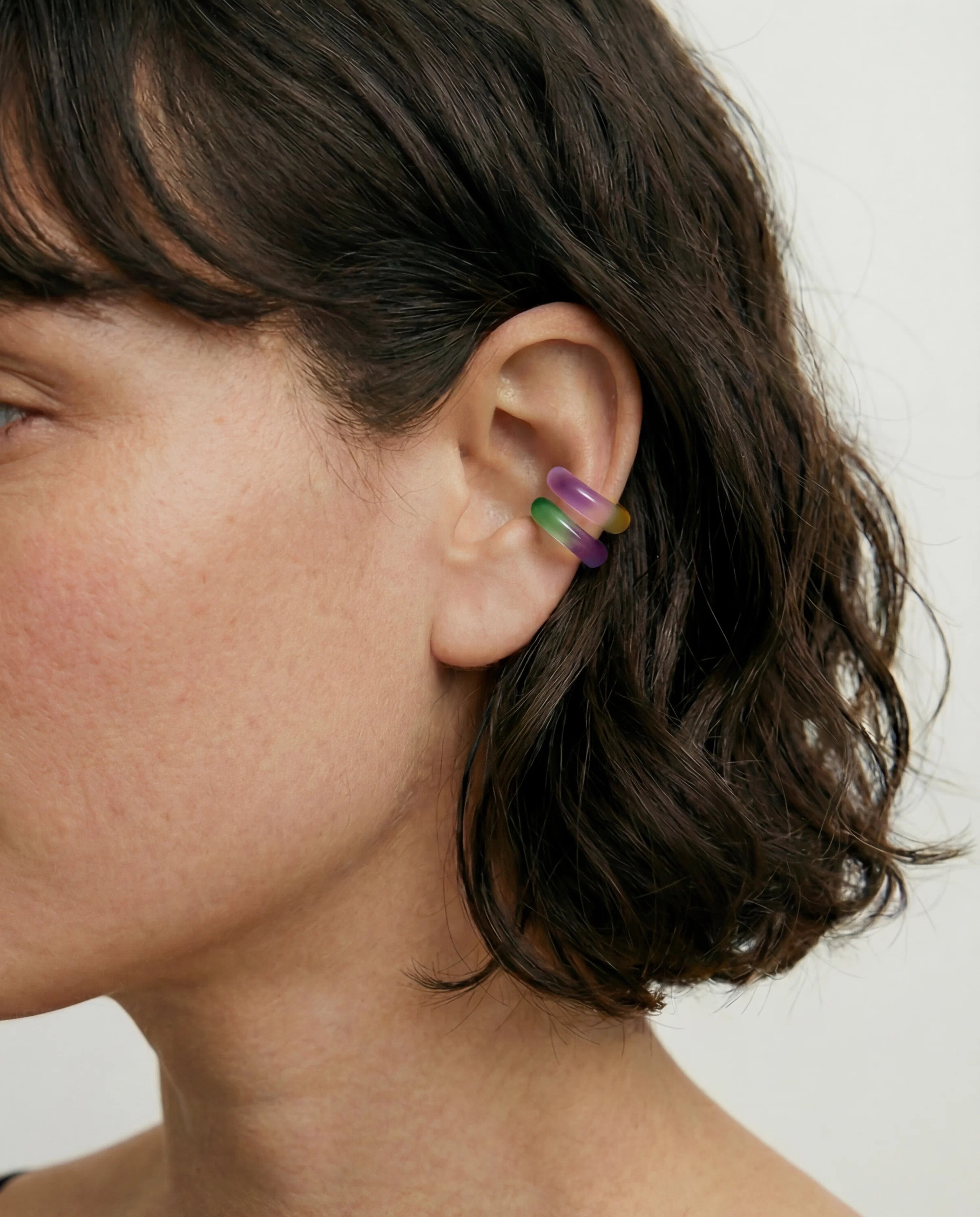 Single Gemstone Cuff Earring