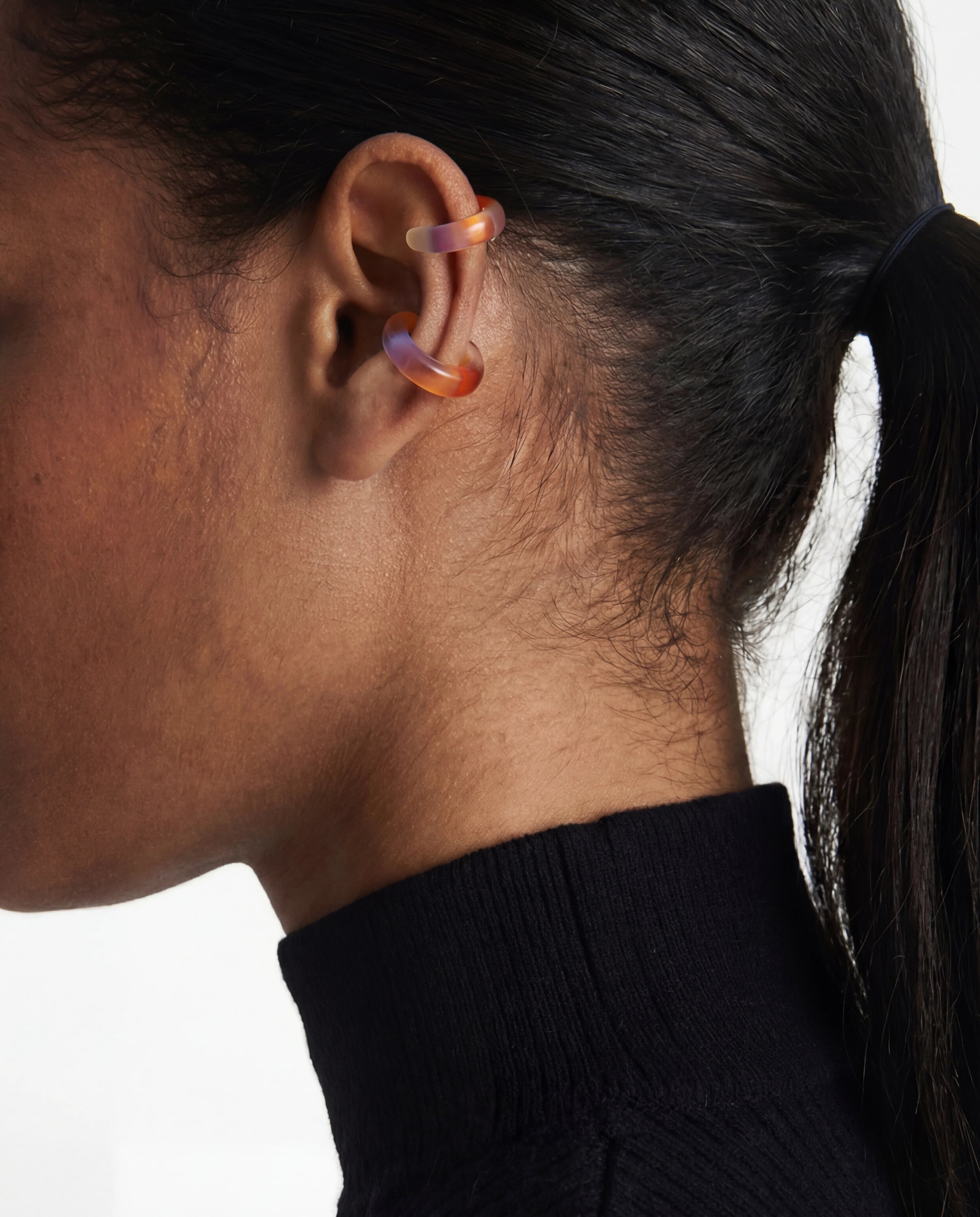 Single Gemstone Cuff Earring